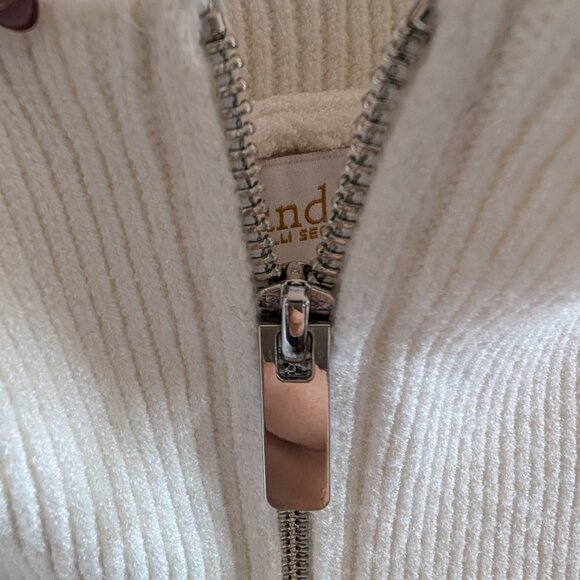 Laundry by Shelli Segal Striped Half Zip Sleeveless Pullover Large Coastal Chic - Picture 10 of 12